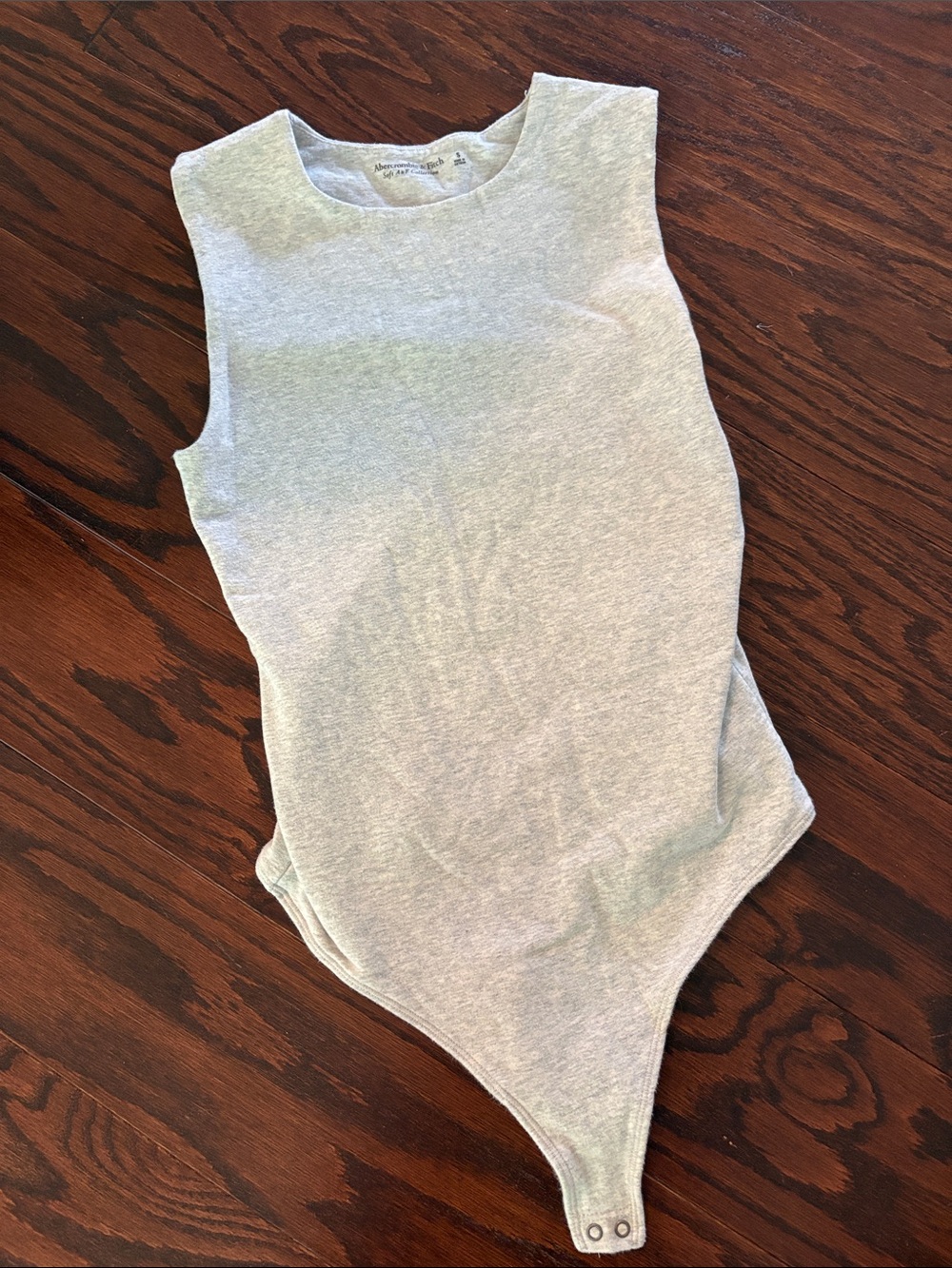 Abercrombie & Fitch Light Gray Sleeveless Bodysuit
